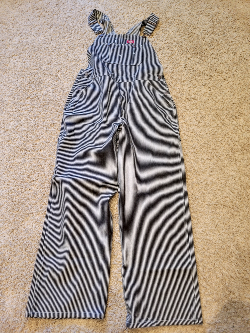 NWOT Dickies Pin Striped Railroad-Style Cotton Overalls 36x30